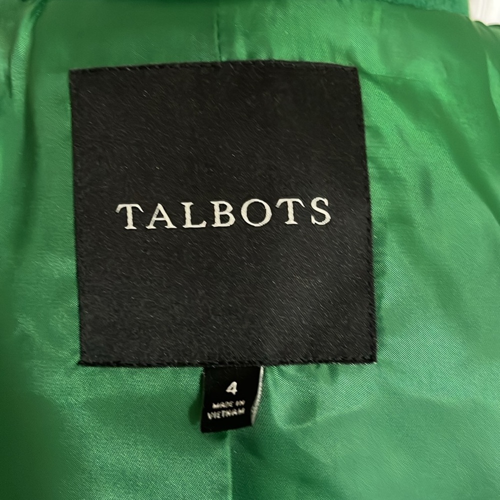 Talbots emerald green wool toggle coat - Picture 4 of 10